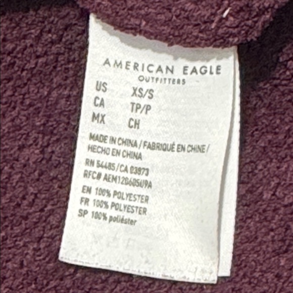 AMERICAN EAGLE OUTFITTERS Striped Chenille Sweater XS/S 25” p2p Maroon Multi - Picture 8 of 10